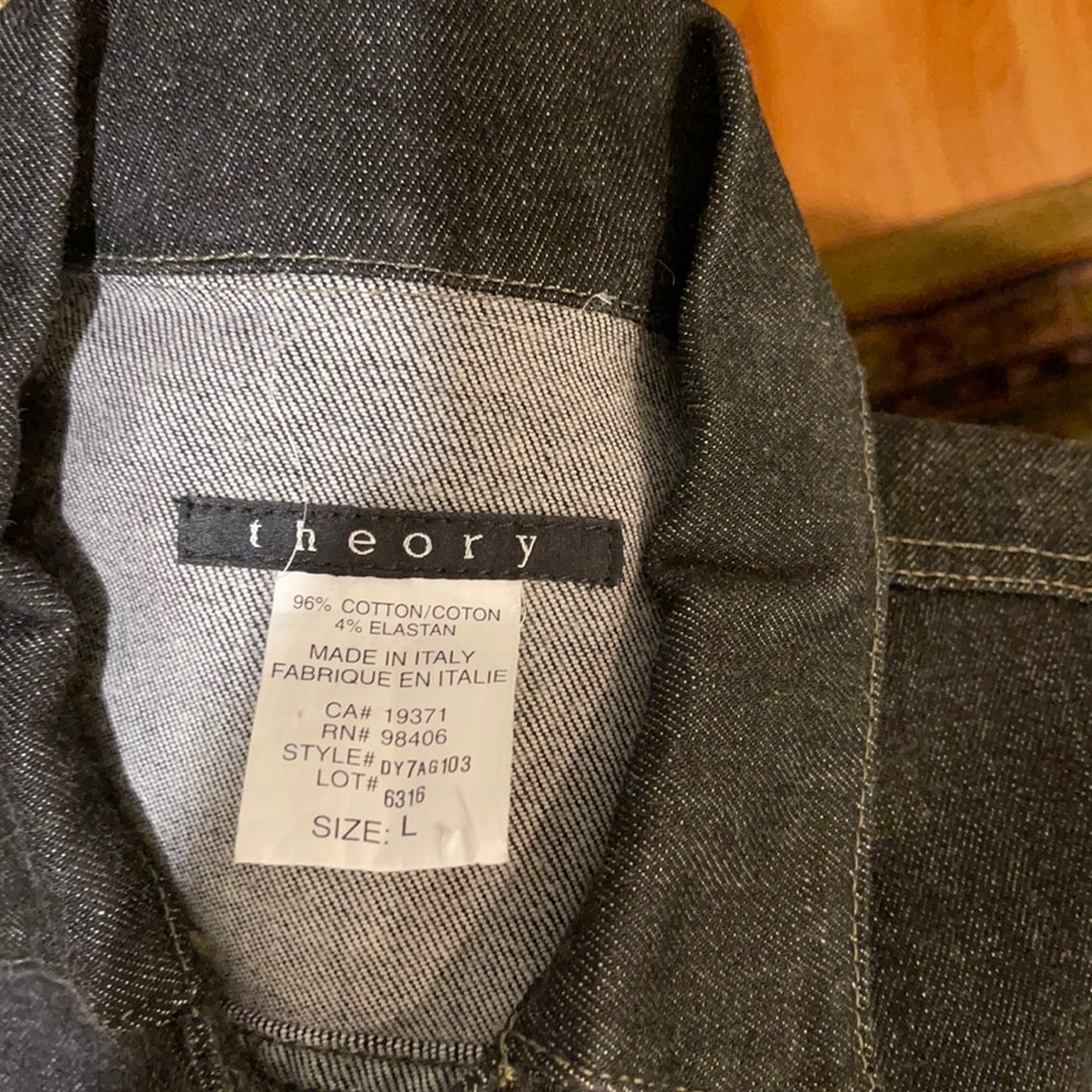 Black theory denim jacket
